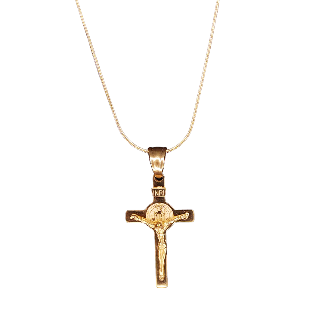 Kalung Salib Stainless Steel - Gold