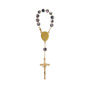 Mini Rosario Rose Bead 10mm Gold