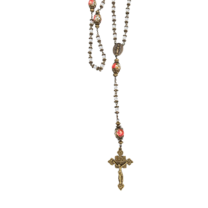Rosario Swarovski Pearl6 Tsha Bronze